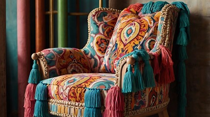 Fototapeta premium colorful pillows on a carpet