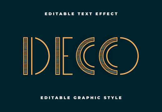 Beige Lines Elegant Gatsby Font Art Deco Display Text Effect