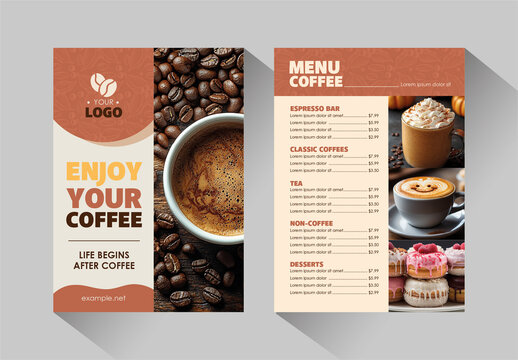 Brown And Beige Coffee Shop Menu Layout