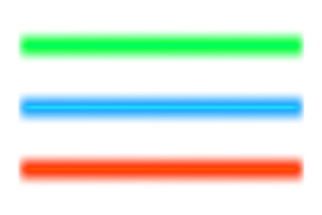 Three glowing neon bars, in vibrant shades of green, blue, and red, exuding energy and an engaging digital aesthetic