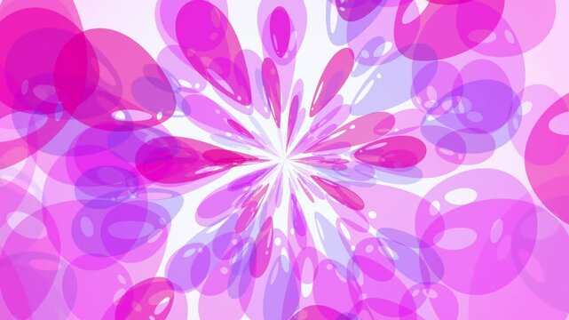 ぷるぷるのスライムが出てくるアニメーションループ背景（ピンク）