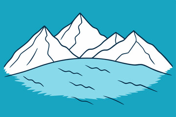 mountain landscape vector illustration