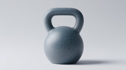 3d illustration of kettlebell on minimalistic white background with ample copy space emphasizing essence of crossfit