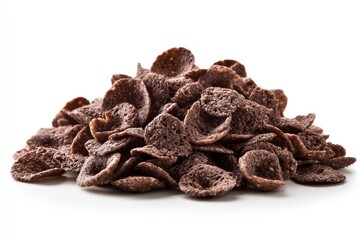 Obraz premium Chocolate Flake Cereal on White