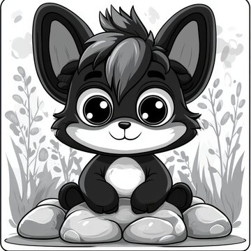 Urban studio ultra hd features dynamic black and white cartoon action from an artistic perspective