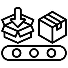 Production Line, Packaging and Conveyor Belt in the Logistics Industry