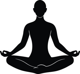 yoga silhouette vector