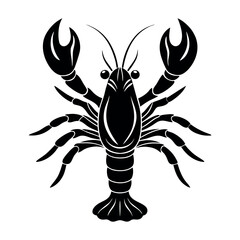 Lobster Silhouette Vector Illustration