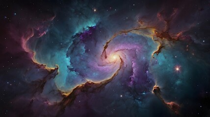Colorful space galaxy cloud nebula. Stary night cosmos. Space Wallpaper