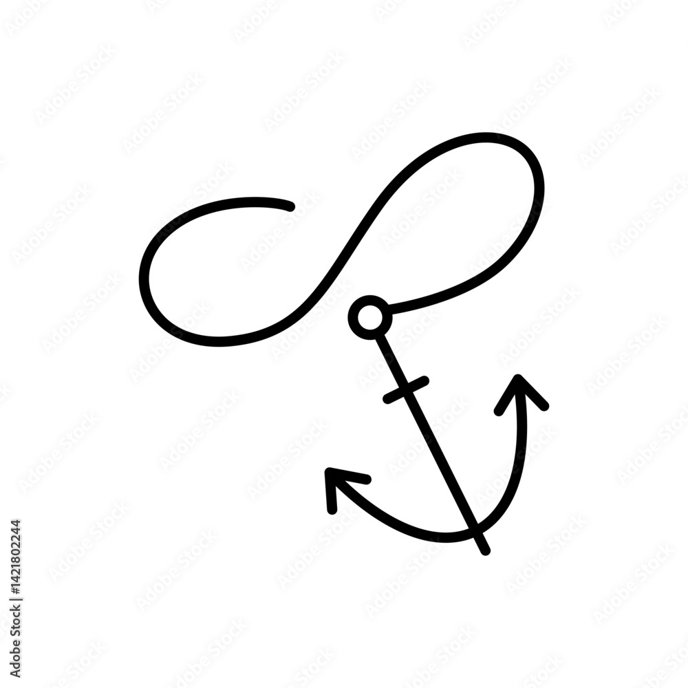 Poster marine port icon. outline linear seaport symbol vector. linear style illustration with editable stro