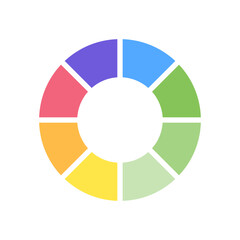 Obraz premium Colorful circle loader icon. Symbol of reload, refresh, loading, recycle and repeat. Interconnecting round arrow vector icon