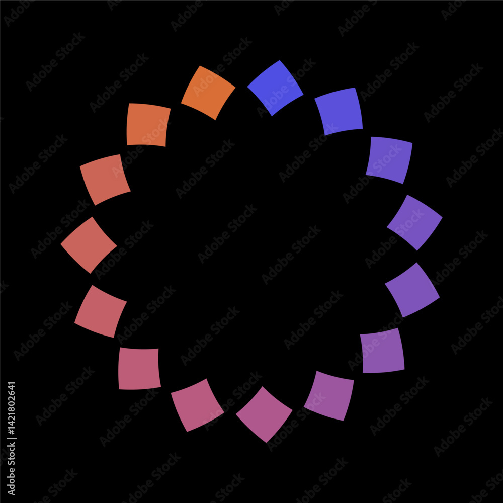 Poster colorful circle loader icon. symbol of reload, refresh, loading, recycle and repeat. interconnecting