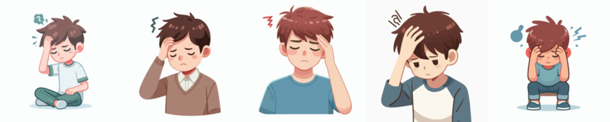 vector boy having headache