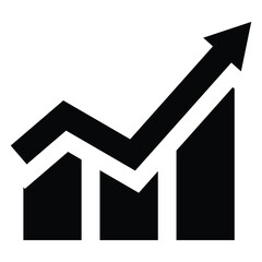 Curved Line Graph and Growth Icon Collection