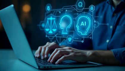Fototapeta premium AI-Powered Business Solutions Transforming Industries with Artificial Intelligence