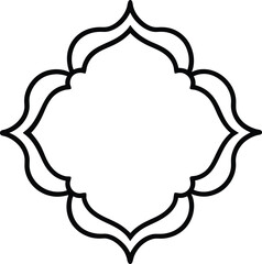 ornamental round frame with floral ornament