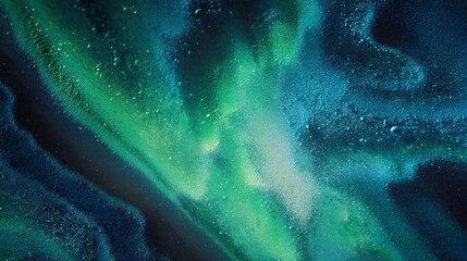 Abstract aurora borealis background design with green and blue colors for wallpaper and presentation
