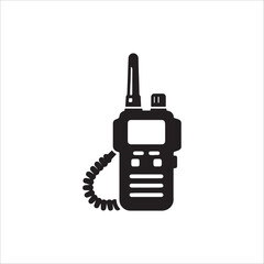 Walkie Talkie silhouette vector © Authay