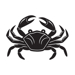 Minimal crab silhouette clean line vector design