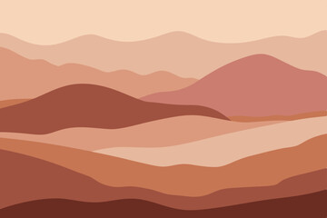 vector illustration of desert landscape