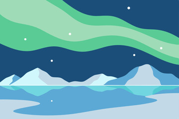 vector illustration of a winter landscape