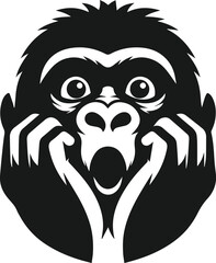 Gorilla vector silhouette