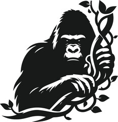 Gorilla vector silhouette