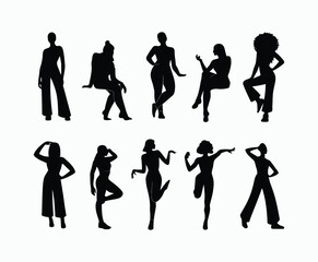 Fototapeta premium Woman Silhouette EPS Vector Template