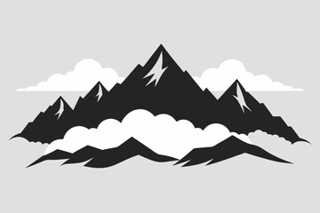 mountain landscape vector illustration
