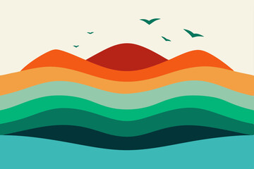 abstract colorful background with waves