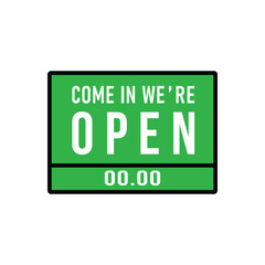 open sing icon, template, flat, design, vector, illustrations, education, style, trendy, collections