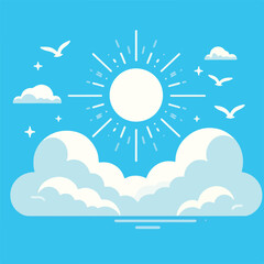 background art simple sky vector