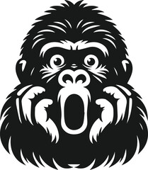 Gorilla vector silhouette