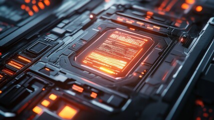 A close up view of an electronic computer processor board