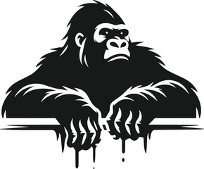 Gorilla vector silhouette