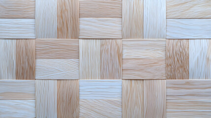 Light Brown Wooden Blocks Interlocking Pattern Texture
