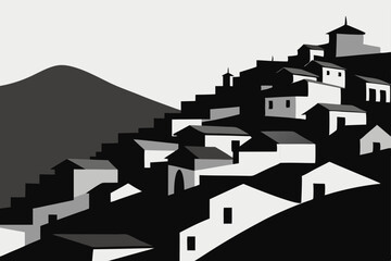 Naklejka premium vector illustration of a city