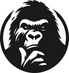 Gorilla vector silhouette