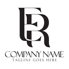 Initial ER or RE creative, modern, and elegant vector logo design templates for a luxury business