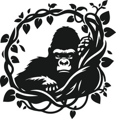 Gorilla vector silhouette