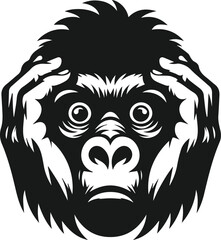Gorilla vector silhouette