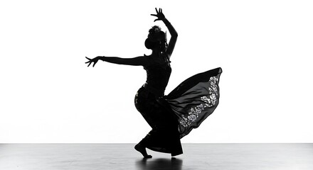 Bali Dancer Silhouette Vector