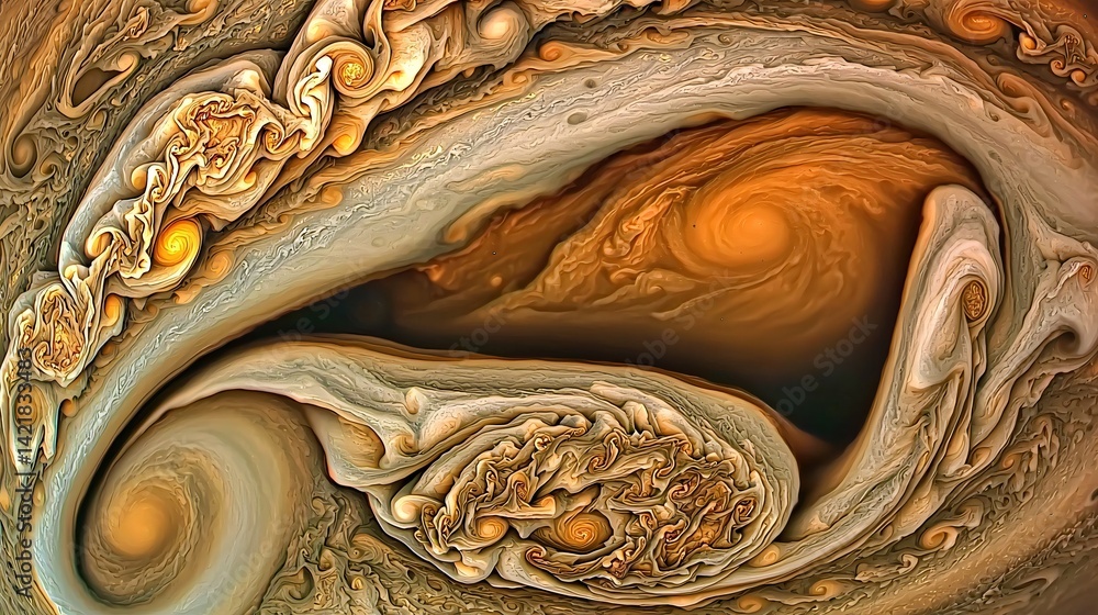 Poster jupiter the largest planet in our solar system magnificently displaying its unique features and stor