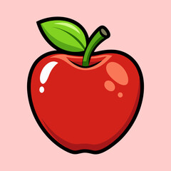 A delightful cartoon apple, perfect for back to school and healthy eating