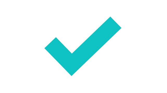 Check Mark Isolated Animation, Large check mark, symbolizing approval or completion