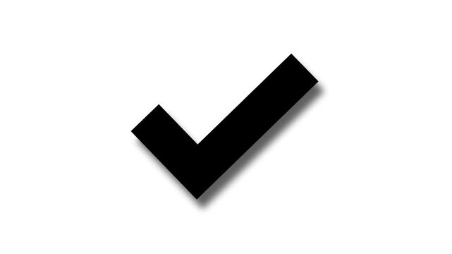 Check Mark Isolated Animation, Large check mark, symbolizing approval or completion