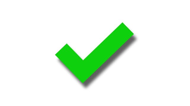 Check Mark Isolated Animation, Large check mark, symbolizing approval or completion