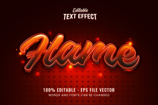 Hot flame editable text effect Premium Vector	
