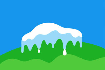 winter landscape with mountains