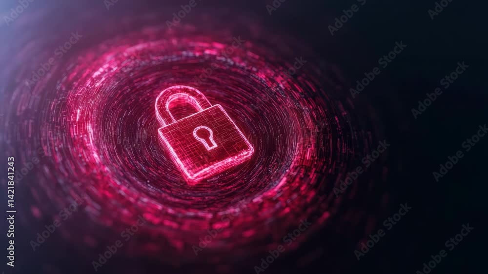 Poster digital lock technology enhancing security and protection through encryption solutions